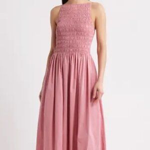 Faithfull the Brand Laia Sleeveless Smocked Maxi Dress